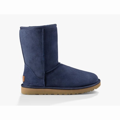 Botas UGG Classic Short II Mulher Azul Marinho | PT-NFTYC